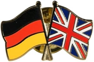 Flaggenfritze Freundschaftspin Deutschland G-K, 22 mm, Flaggen Pin vergoldet aus Hartemaille, Länder Anstecker zum Sammeln und Tragen