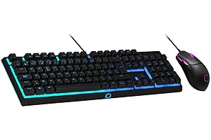 Cooler Master MS110 RGB Clavier & Souris Gaming Combo - Switches Linéraires Mem-Canique, Anti-Ghosting 26 Touches, Contrôles Embarqués, MS110 Souris Gaming avec 4 Réglages DPI - AZERTY FR