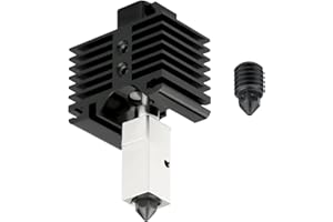 HOCENWAY Hotend amélioré jusqu'à 500 °C à haute température avec bloc chauffant en cuivre plaqué, TC4 Titanium Heatbreak, buse en acier trempé extra compatible avec les imprimantes 3D BB X1 Carbon Combo
