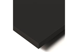 ‎POKAR POKAR Tischplatte 2,5 cm Massiv Schreibtischplatte Bürotischplatte für Schreibtisch, Esstisch, Schwarz, 160 x 80 x 2,5 cm