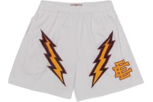 SMOSYO Eric Emanuel - Pantaloncini da uomo, in rete traspirante EE, pantaloncini sportivi da palestra, allenamento casual, con tasche