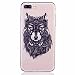 Produktbild iPhone 7 Plus Hülle,iPhone 7 Plus 5.5" Schutzhülle, MUTOUREN Crystal Kirstall Handyhülle Case Cover TPU Silikontasche Transparent Ultra dünne Gel Anti-scratch hinten Tasche Etui Bumper Weiß - Wolf