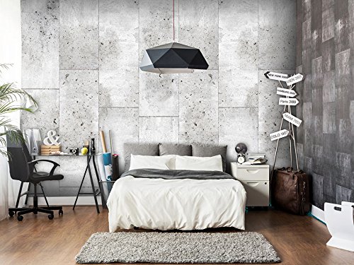 PURO TAPETE | Realistische Tapete ohne Rapport und Versatz | Kein sich wiederholendes Muster | 10m VLIES Tapetenrolle | Textur Beton grau f-C-0011-j-a - 3