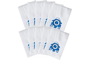 NABATEE 10 Pack Dust Bags Compatible with Miele GN Vacuum Cleaner – Replacement for Classic C1, Complete C2 C3, S2 S5 S8 – 3D Type GN Bags with 3 Motor Filters – High Filtration Microfiber