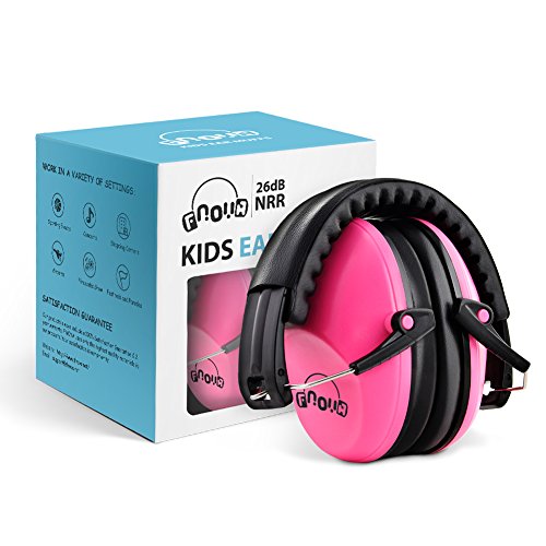 Kinder Kapselgehörschutz, Gehörschutz für Kids/Baby, NRR 26dB/SNR 30dB von Fnova ,Größe stufenlos verstellbare Kopfbügel Ohrenschützer für Kinder,extrem leicht und weich Baby/Kids Ear Muffs gehörschutzes für das Fest Konzert oder Feuerwerk(Rosa) - 6