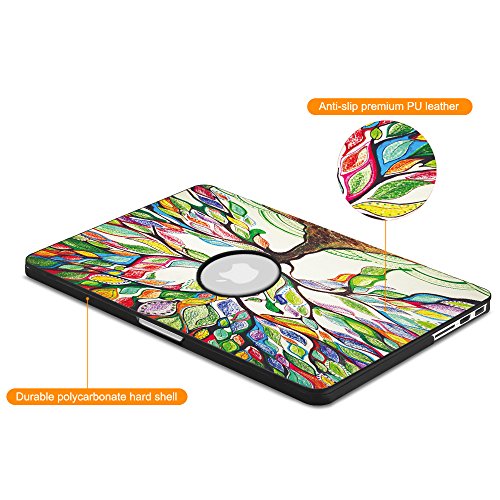 Fintie MacBook Pro 13 Retina Hülle Case – Ultra Slim Hochwertige Kunstleder Coated Hard Shell Schutzhülle Tasche für Apple MacBook Pro 13.3″ mit Retina Display A1502 / A1425 (NEUESTE VERSION, NO CD-ROM Drive) , Liebesbaum - 3