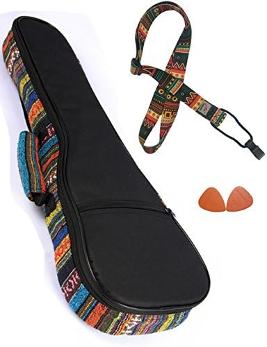 Nylon 10 mm Thickened Ukulele Case with A Ukulele Strap and2 Picks