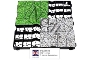 NEAT. Plastic Shed Base Grid 4 (1m²) - Durable Driveway Mats for Lawn & Garden Path, Grass Grid Protection Mesh, Gravel Stabiliser Grids, Plastic Grass Mats, Garden Grid Paver for Greenhouse, Deck, Turf