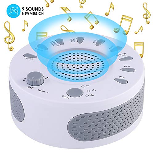 Preisvergleich Produktbild PuuuK White Noise Machine, Schlafunterstütztes Dekompressionsgeräuschunterdrückung Beruhigendes Schlafinstrument, Babyfamilie, 9 Arten beruhigender Geräusche Automatische zeitgesteuerte Abschaltung