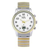 Meister Anker Herren Funkuhr Edelstahl 22cm Silbergrau Quarz Mineralglas 490000108