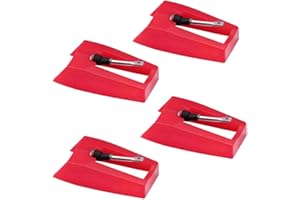 Quesuc plattenspieler nadel 4pcs Plattenspieler Nadel Plattenspieler Diamant Ersatz Nadel Schall Plattenspieler Diamant Spitze Tonnadel Plattenspieler Crosley Ion Jensen Bush Teac Tonnadel Austausch