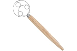 MiawPay Danish Dough Whisk Stainless Steel Dutch Whisk Bread Making Tools Hand Mixer Blender Danish Dough Hook Bread Dough Mixer for Pastry, Baking Cake, Dessert, Sourdough, Pizza, 13 inch