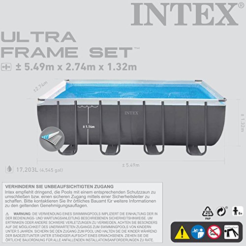 Intex 549x274x132 cm Schwimmbecken Swimming Pool Schwimmbad Ersatzpool Frame metal - 5