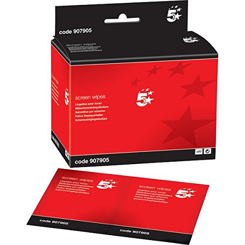 5 Star 204-50-117 Universal-Bildschirmreinigungstücher, 50 Stück