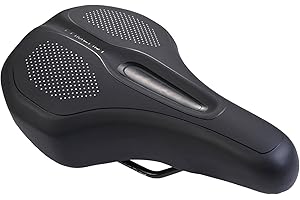 YLG Bike Seat - Waterproof Bicycle Saddle for Man Women, Compatible with Road Bikes, Mountain Bikes, BMX & MTB, Durable Leather Surface, Universal Fit