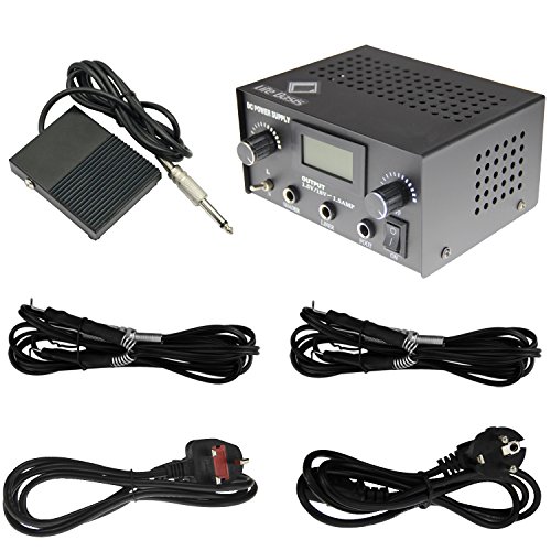 LifeBasis Digital Dual Tattoo Power Supply foot pedal black