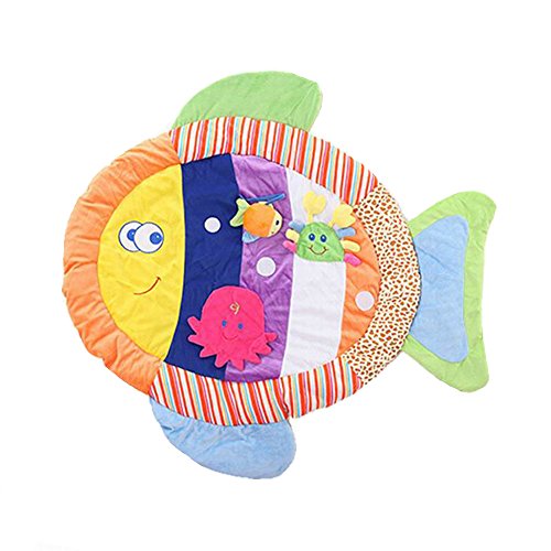 Süß Tiere – Bunte Fische Baby Kind Krabbeldecken| Spielbögen| Spielmatte| Spielteppiche Mit hängenden Klangspielzeug - 3
