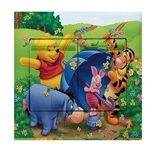 Preisvergleich Produktbild Disney Winnie pooh Lichtschalter Wandsticker selbstklebend Kinder Aufkleber Disney Winnie pooh Cartoon Motiv Deko Schalter- CartoonPrintDesign - L008