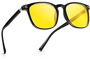 TJUTR Night Vision Glasses for Women Men Anti Glare Night Driving Glasses Polarised Yellow Lenses Reduce Headlight Glare