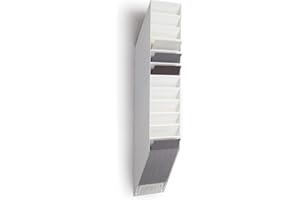 Durable FLEXIBOXX 12 Literature Holder - A4 Portrait - White - Wall Mounted Document Holder - Perfect For Flyers, Brochures, Magazines, etc
