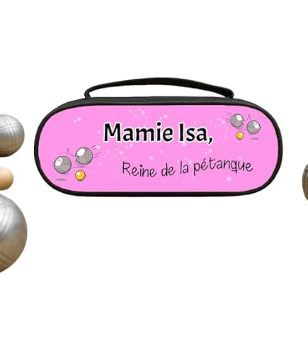 Amikado Sacoche Pour Boules De Pétanque Personnalisée Barbershop - Pour 3 Boules + 1 Cochonnet