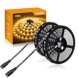 💡【6M LANG DESIGN, SCHNEIDBAR ENTLANG DER SCHNITTMARKE】-MustWin 6M LED Stripes kann wirklich einen tollen Lichteffekt erzielen. Die LED Band sind auf einer Spindel aufgewickelt, wodurch Kabelsalat verhindert wird. Alle 5CM eine Schnittmarke, Sie können die LED Streifen entlang die Schnittmarke schneiden. Beachten Sie jedoch, dass nach dem Schneiden nur der Teil mit Strom verwendbar ist. Mehrere LED Strip können durch Verbinder angeschlossen werden. Weichem Licht für Alltag auch Wochenendpartys.