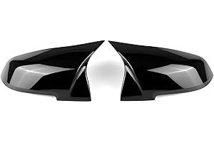 GSRECY Ricoy -F20 F21 F87 M2 F23 F30 F36 X1 E84 Calotta per specchietto retrovisore laterale, colore: nero lucido, stile M4 (confezione da 2)