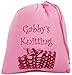 Price comparison product image Personalised - Pink Knitting Bag - Cotton Drawstring storage bag - PLEASE INSERT NAME REQUIRED IN THE 'GIFT MESSAGE' BOX AT CHECKOUT