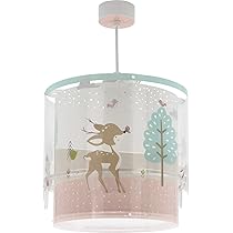 Lampada Da Tavolo Dalber Per Bambini Loving Deer - Design Cervo Rosa, Doppio Schermo Trasparente - Foto 4