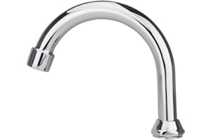 ATCO Beccuccio HU forma corta in ottone cromato con 2 anelli a O – 3/4" x 130 mm