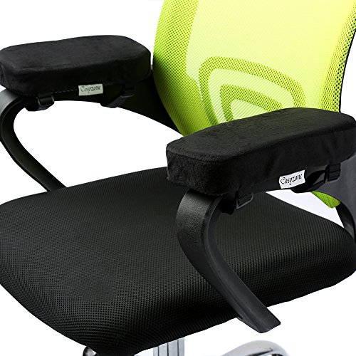 Cosy Zone Ellenbogen-Kissen - Ged?chtnis-Schaum-Armlehnen-Büro-Computer-Arm-Stuhl-Auflagen-Abdeckungen, Winkelstück-Schmerz-Entlastung (2 Stück-Satz), Standardgr??e 10 "* 5" * 1 "(25.4x12.7x2.54cm)für Büro-Stuhl, WheelChair (Groß)