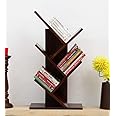 WoodMarwar Solid Sheesham Wood Book Shelf | Wooden Tree Shape Bookshelf | Free Standing Bookcase | Rosewood, Honey Finish
