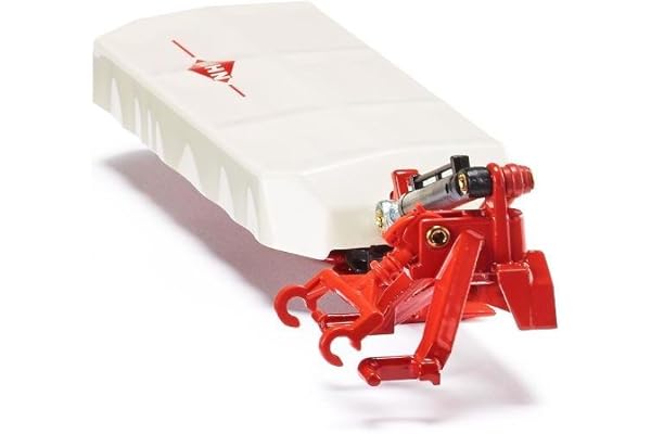 siku 2456, Faucheuse-Conditionneuse Trainée Kuhn, 1:32, Métal/plastique, Blanc/rouge, Compatible avec attelage arrière standard SIKU