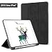 Produktbild SXOVO Neueste iPad 9,7 Zoll 2018 Fall mit Stifthalter und Stiftladeadapter-Steckplatz - Leichte weiche TPU Rückseite und Trifold Stand mit Auto Sleep / Wake, Schutz für Apple iPad 6. Generation (Apple Pencil is NOT included) (Schwarz)