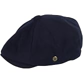 MERCAN TOPTAN Kışlık Y&uuml;n 8 Parca D&uuml;z Renk Model Peaky Blinders Kasket Şapka (Lacivert, standart)