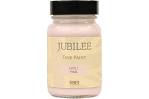 Guild Lane Jubilee Fine Paint - Shell Pink - Furniture, Metal, Fabric, Glass & More - Indoor & Outdoors - Water-Based Acrylic Paint - 60ml Jar