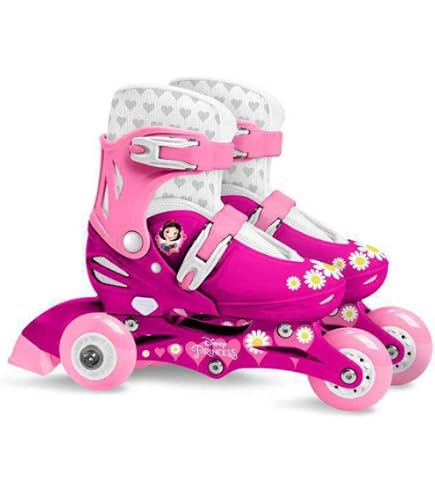 Patins En Ligne Ajustables Barbie - Taille 30-33, Rose, Avec Frein Arrière