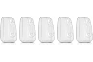 PASTIKO 5 Pcs Transparent Toothbrush Head Covers, Portable Toothbrush Covers & Protective Cases, Quality Travel Toothbrush Head Protector Caps for Home Outdoor Camping Hiking & Business Trips Value Pack