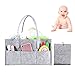 Produktbild Baby Windel Caddy Wrap Organizer, tragbare große Windel Caddy Tote Auto Reisetasche Kindergarten Windel Caddy Lagerplatz Nettes Geschenk für Kinder Neugeborenen, grau