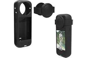 Holilo Funda Protectora De Cámara para Insta360 X4, Estuche de Silicona Protección de Lentes Accesorios para Insta360 X4