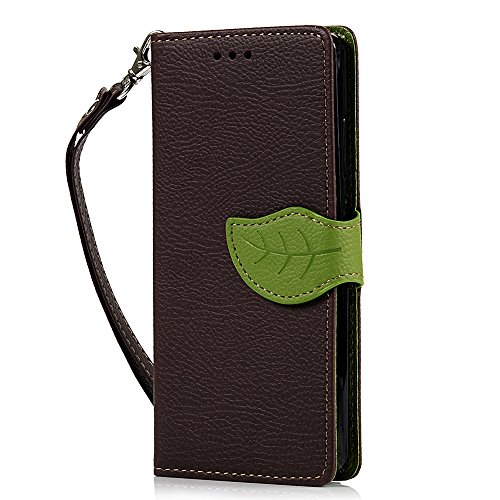 Huawei P8 Lite Hülle Cover HuaForCity® PU Leder Wallets Schale mit Kartenschlitz Halterungen Magnetverschluss Flip Buch-Art Bracket Funktion Fall Case für Huawei P8 Lite - 3