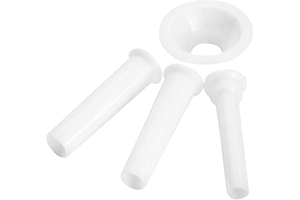 Westmark Set d'Entonnoirs à Saucisses, 4 pièces, ø 1,5/2/2,3 cm, Accessoires pour hachoir Westmark 97522260/Taille: 8, plastique, blanc, 14942230