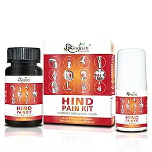Hindrishi Ayurveda Pain Kit -Ayurvedic Pain Reliever Roll-on and Capsule