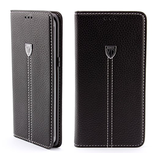 [ J7 (Version 2016) ] Handy Schutz Tasche Noble Series Cover für Samsung Galaxy [ J7 (Version 2016) ] edle Book Style Hülle mit Aufstellfunktion und Kartenfach ScorpioCover schwarz - 3