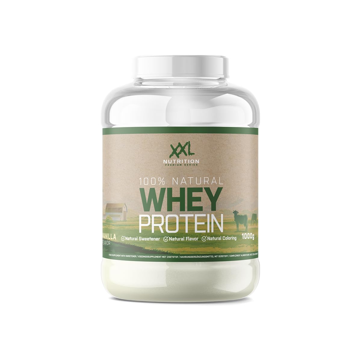 XXL Nutrition - 100% Natural Whey Protein - Vanille - Eiwitpoeder - 1000 g