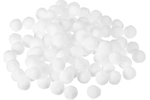 sourcing map Pom Felt Balls Felting Fabric 1.5cm 15mm White for Home Craft Project DIY Pack of 100