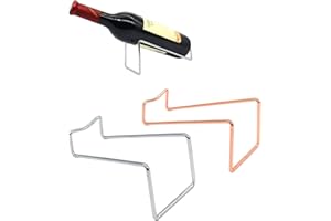 GUIDRE 2 pezzi Portabottiglie da Vino in Metallo, Porta Bottiglie da Frigo, Porta Bottiglie Acqua, Supporto Portabottiglie Mobiletto da tavolo leggero Universale per armadio da cucina, dispensa, ripiani