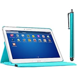 ebestStar - Funda Compatible con Samsung Galaxy Tab 4 10.1 SM-T530, T533 T531 T535 Carcasa Cuero PU, Giratoria 360 Grados, Función de Soporte + Lápiz, Azul [Aparato: 243.4 x 176.4 x 8mm, 10.1'']