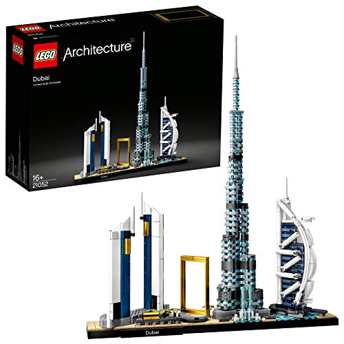 LEGO Architecture - Dubái, Maqueta del Skyline de la Ciudad y sus Rascacielos, Set de Construcción Coleccionable, Recomendado a Partir de 16 Años (21052)