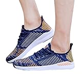 Dorical Unisex Damen Herren Ultra-Light Sportschuhe Laufschuhe Laufschuhe Sportschuhe Sneakers Bequem Schnürer Gym Fitness Atmungsaktives Mesh Turnschuhe Freizeitschuhe 36-46(Orange,39 EU)